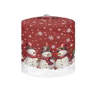 Tutolipy Kawaii Snowman Air Fryer Cover 3 Quart Round Red Small Kitchen Appliance Coverserproof for Instant Pot for Women Home Cooking Rice Cooker Air Fryer Slow Cooker