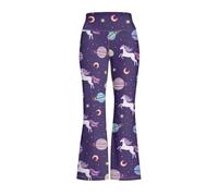 Tutolipy Kids Youth Yoga Dance High Waist Bootcut Sweatpants, Out Spaces Horse, 13- 14 Years