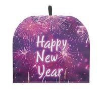 Tutolipy New Year Tea Pot Cozy for Teapots & Mugs - Fireworks Design, Dust Proof & Warm, Tea Pot Cosies & Kettle Quilt, Decorative Accessories (Purple)