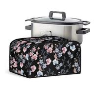 Tutolipy Slow Cooker Cover Dust Cover Oval Kitchen Appliance Cover Universal for Instant Pot, Pressure Cooker Pot Cover with Handle and Pocket, Wild Floral