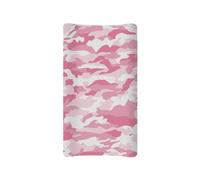 Tutolipy Stretchy Diaper Changing Table Cover, Snug and Soft Change Table Pad Covers Fit 16 * 32 Inches, Pink Camo