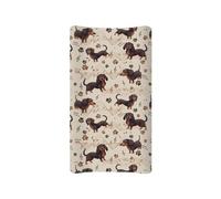 Tutolipy Stretchy Diaper Changing Table Cover, Snug and Soft Change Table Pad Covers Fit 16 * 32 Inches, Dachshund Music Note