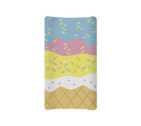 Tutolipy Stretchy Diaper Changing Table Cover, Snug and Soft Change Table Pad Covers Fit 16 * 32 Inches, Ice Cream Design