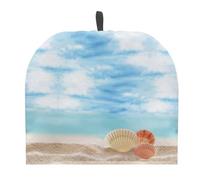 Tutolipy Tea Pot Cosy Insulating Large Tea Pot Cosies for Teapots Kitchen Accessory Home Table Decorative Breakfast Warmer Teapot Cozies Dust Proof Teapot Warmer, Coastal Shell