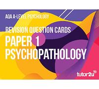 tutor2u AQA A-Level Psychology Paper 1 Psychopathology Question Cards: for the 2025 and 2026 exams (tutor2u AQA A-Level Pyschology)