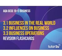 tutor2u Units 3.1 - 3.3 Revision Flashcards for AQA GCSE (9-1) Business