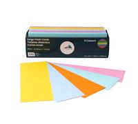 TutorCraft Large Flash Cards Revision Cards 250 Pack (3" x 9") - Index Card for Study Revision Color-Coding & Project Management