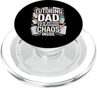 Tutoring Dad Calm Outside Teaching Chaos Inside PopSockets PopGrip for MagSafe