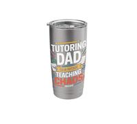 Tutoring Dad Calm Outside Teaching Chaos Inside Stainless Steel Insulated Tumbler