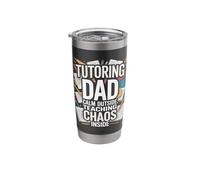 Tutoring Dad Calm Outside Teaching Chaos Inside Stainless Steel Insulated Tumbler