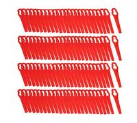 TuToy 100Pcs Red Plastic Blades For Grass Trimmer Strimmer Lawnmower