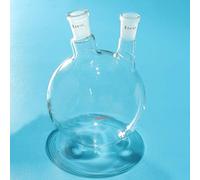 TuToy 2000Ml 24/40 Joint 2 Neck Round Bottom Glass Flask Double Neck Lab Chemistry Boiling Bottle