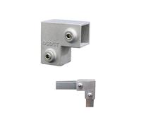 Tutoy 2PCS Galvanised Steel Pipe Connector, 20x20mm, Weld-Free Fixed Joint, Aluminium Alloy Square Tube Connection for Shed and Frame (20 * 20 Elbow)