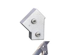 Tutoy 2PCS Galvanised Steel Pipe Connector, 20x20mm, Weld-Free Fixed Joint, Aluminium Alloy Square Tube Connection for Shed and Frame (20 * 20 Diagonal tee)