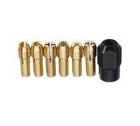 TuToy 6Pcs 1-3.2Mm Brass Drill Collet Chucks With M8X0.75Mm Black Nut Dremel Rotary Tool Accessories