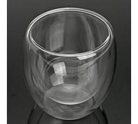 TuToy 80Ml Clear Glass Double Wall Mug Cup Insulated Thermal Office Tea Drinking Tea Container