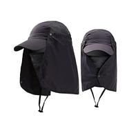 Tutoy Hats Summer Quick Drying Sunscreen Baseball Cap Outdoor Face Covering 360 Degree Sun Hat for Men and Women Korean Version Tide Beach Hat Black