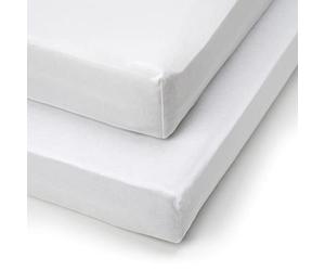Tutti Bambini Basics Fitted Sheets - 2 Pack | 100% Cotton | Suitable for 70 x 140cm Cot Bed | Essentials Range