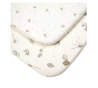 Tutti Bambini Bedside Crib Fitted Sheets 2 Pack - Cocoon, Cream