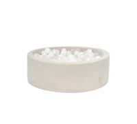 Tutti Bambini Bola Baby Ball Pit - Bouclé Ball Pit for Baby with 200 Ball Pit Balls, Foam Ball Pit with Removable & Machine-Washable Cover, Baby Soft Play Ball Pool (90 × 30 × 5 cm)