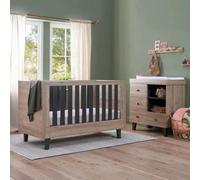 Tutti Bambini Como 2 Piece Furniture Set - Distressed Oak/Slate Grey