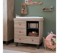Tutti Bambini Como 3 Drawer Chest Changing Unit - Oak & Grey
