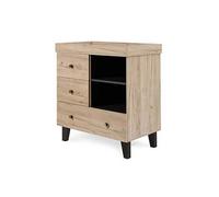 Tutti Bambini Como Chest Changer Distressed Oak / Slate Grey, Grey