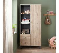 Tutti Bambini Como Wardrobe Distressed Oak / Slate Grey, Grey
