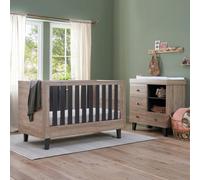 Tutti Bambini Como 2 Pcs Room Set Distressed Oak & Slate Grey