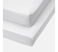 Tutti Bambini Cot Bed Fitted Sheets (2pk) - Essentials White
