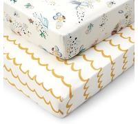 Tutti Bambini Cot Bed Fitted Sheets Cotton 2 Pack - Our Planet - 140x70cm