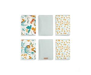 Tutti Bambini Cot Wraps 6-Pack | Super Soft Bamboo Cotton, Protective Padding with Fastening, 45x23.5cm Universal Fit | Run Wild