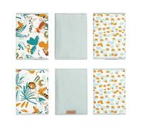 Tutti Bambini Cot Wraps 6Pk - Run Wild, Cream