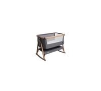 Tutti Bambini CoZee® Air Extra Breathable Next To Me Crib & Standalone Baby Cot - Baby Rocker with Deluxe Airflow Mattress, Easy Fold Bed, Travel Cot with Mattress (0-6 Months) - Oak/Charcoal