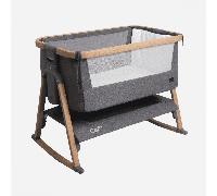 Tutti Bambini CoZee Air Bedside Crib - Oak and Charcoal