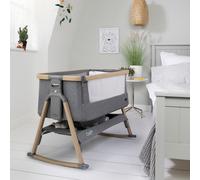 Tutti Bambini CoZee Air Bedside Crib - Oak & Charcoal