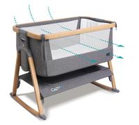 Tutti Bambini CoZee? Air Extra Breathable Next To Me Crib & Standalone Baby Cot - Baby Rocker with Deluxe Airflow Mattress, Easy Fold Baby Bed, Travel