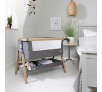 Tutti Bambini CoZee Bedside Crib & Mattress - Oak & Charcoal
