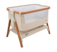 Tutti Bambini CoZee® Next To Me Crib & Standalone Baby Cot, Co-sleeper - Foldable Baby Bed, Baby Crib with 6 Height Levels, Baby Bedside Crib, Travel Cot, Mattress Included (0-6 Months) - Walnut/Ecru