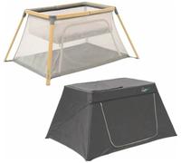 Tutti Bambini CoZee Go Travel Cot Day & Night Bundle - Oak/Charcoal