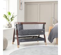 Tutti Bambini Cozee Luxe Bedside Crib & Mattress - Walnut & Slate