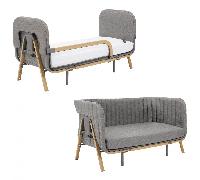 Tutti Bambini Cozee XL Junior Bed & Sofa Expansion Pack - Oak and Charcoal