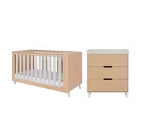 Tutti Bambini Fika 2 Piece Furniture Set - Light Oak & White Sand