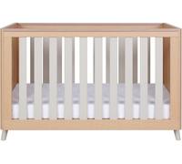Tutti Bambini Fika Mini Cot Bed - Light Oak/White Sand
