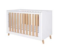 Tutti Bambini Fika Mini Cot Bed White/Light Oak