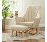 Tutti Bambini Jonah Rocking Chair and Stool - Stone