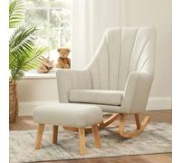 Tutti Bambini Jonah Rocking Chair & Foot Stool - Pebble