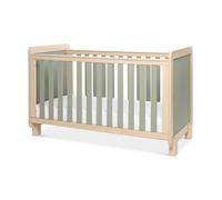 Tutti Bambini Kuba Cot Bed - Golden Oak And Sage Weave