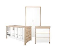 Tutti Bambini Modena 3 Piece Room Set - White and Oak, White