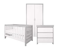 Tutti Bambini Modena 3 Piece Room Set - Ash grey and White, White